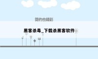 黑客杀毒_下载杀黑客软件