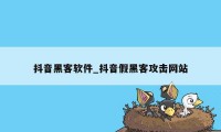 抖音黑客软件_抖音假黑客攻击网站