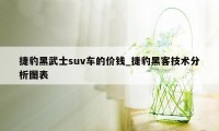 捷豹黑武士suv车的价钱_捷豹黑客技术分析图表