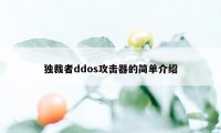 独裁者ddos攻击器的简单介绍