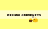 越南网络攻击_越南政府网站被攻击