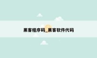 黑客程序码_黑客软件代码