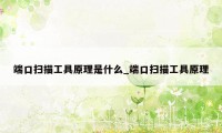 端口扫描工具原理是什么_端口扫描工具原理