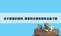 关于黑客的视频_黑客技术搞笑视频合集下载