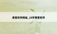 黑客软件网站_18岁黑客软件