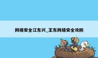 网络安全江东兴_王东网络安全攻防