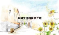 暗网充值的简单介绍