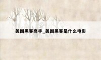 美国黑客高手_美国黑客是什么电影