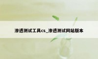 渗透测试工具cs_渗透测试网站版本