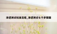 渗透测试标准流程_渗透测试七个步骤图