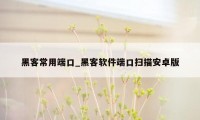 黑客常用端口_黑客软件端口扫描安卓版