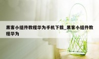 黑客小组件教程华为手机下载_黑客小组件教程华为