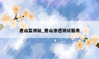 唐山监测站_唐山渗透测试服务