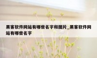 黑客软件网站有哪些名字和图片_黑客软件网站有哪些名字