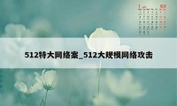 512特大网络案_512大规模网络攻击